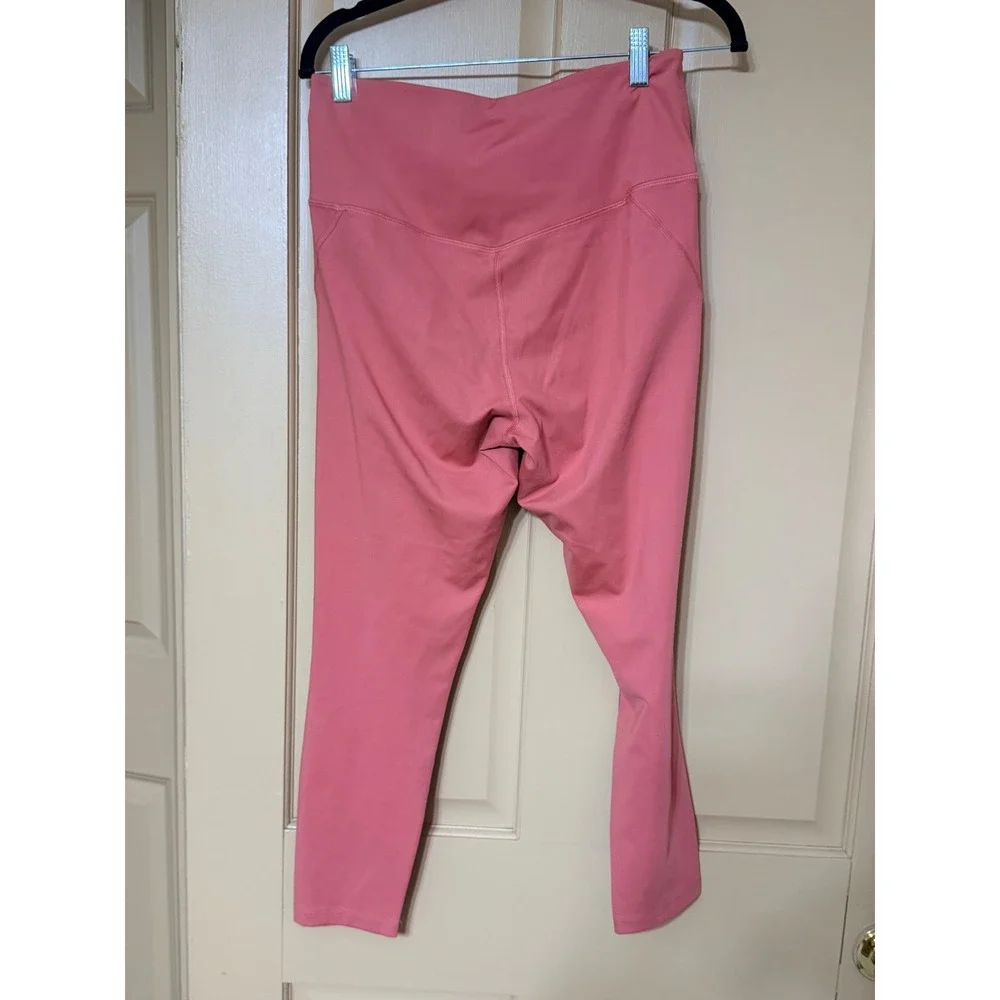 Girlfriend Collective High Rise Compressive Leggings Pink Coral Womens Large L